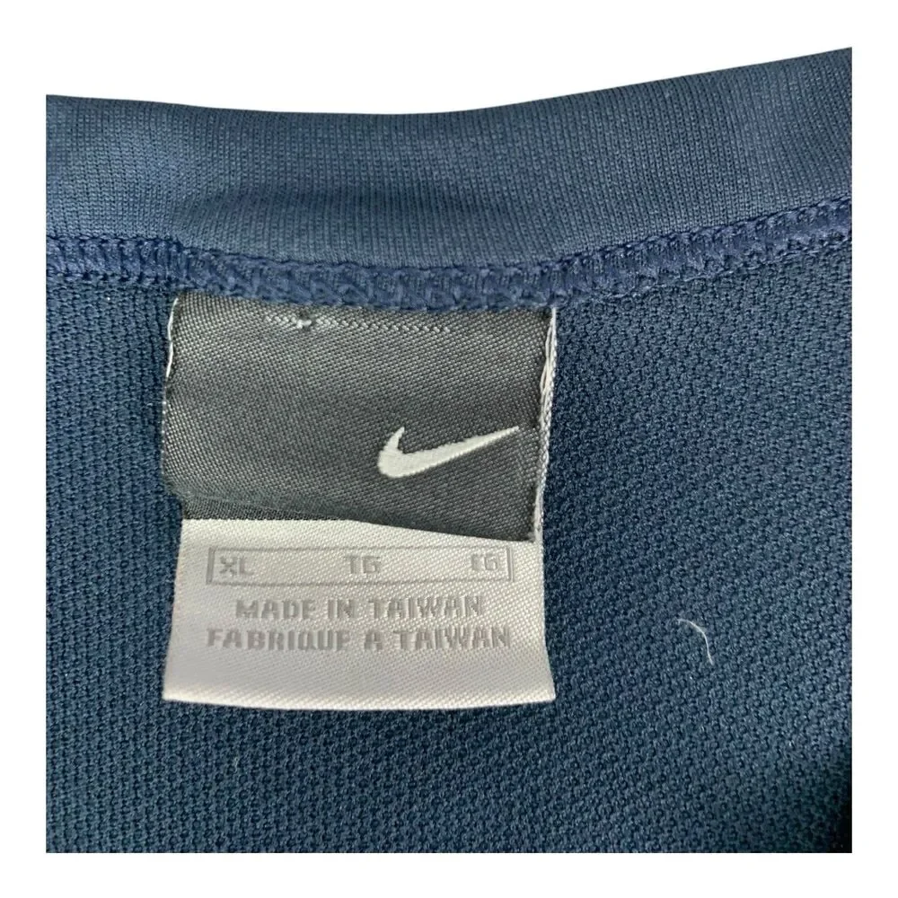 Nike Dri Fit Navy Blue w/ White Trim Tennis Athletic Shirt, Men’s Size XL